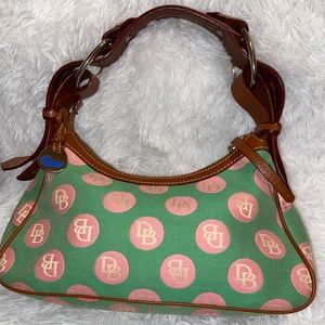 Dooney & Bourke Bag  Color Green and Pink